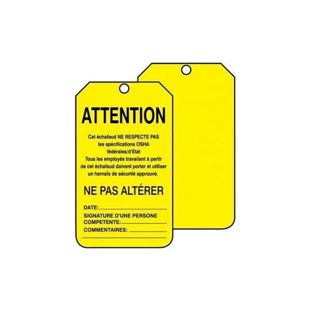 Accuform RP-Plastic, 3-1/4 in Width, 3/8 in Height, , 25 PK FRTSS102PTP